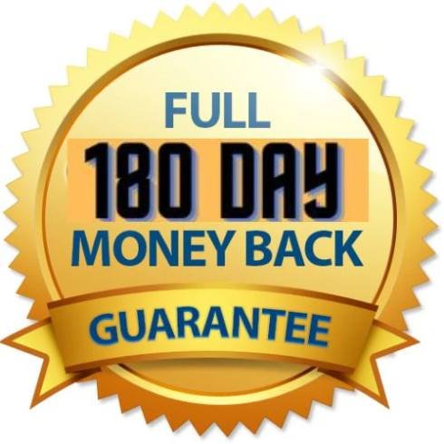 180 day money back guarantee offered for risk free dietary supplement purchase